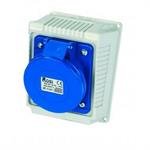 PRESA PARETE 2P+T 16A 220V BLU INCLINATA IP44