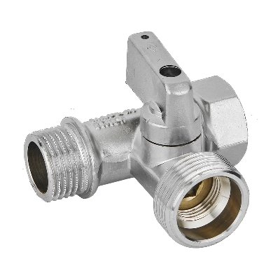 RUBINETTO LAVATRICE A SFERA 3 VIE 1/2x3/4x1/2