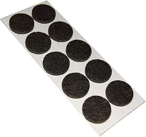 CF.10 FELTRINI ADESIVI TONDI MARRONI 20MM