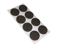 CF.8 FELTRINI ADESIVI TONDI MARRONI 24MM