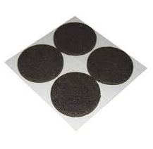 CF.4 FELTRINI ADESIVI TONDI MARRONI 32MM