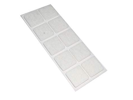 CF.10 FELTRINI ADESIVI QUADRATI BIANCHI 20MM
