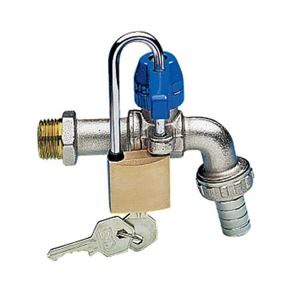 RUBINETTO A SFERA C/PORTAGOMMA + LUCCHETTO