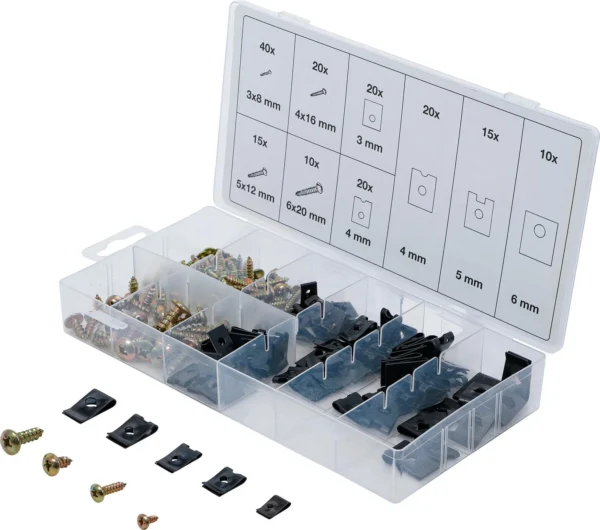 ASSORTIMENTO 170 VITI + PIASTRINE TIPO U