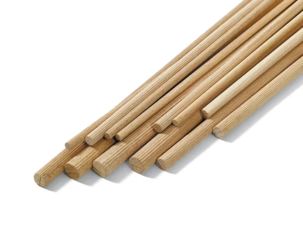 BASTONE TONDO ZIGRINATO LEGNO DURO 12x1MT