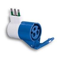 ADATTATORE SPINA ITALIANA 16A PRESA CEE 2P+T 220V IP44