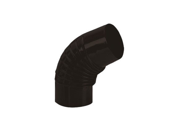 GOMITO 65° SMALTATO NERO OPACO 12CM