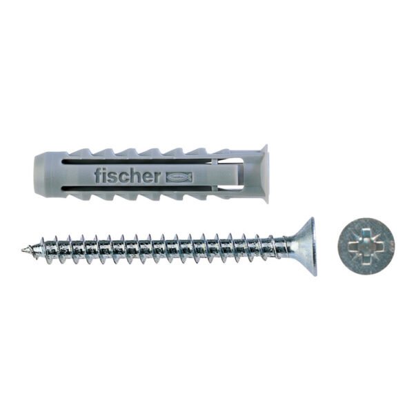 CF.25 TASSELLO NYLON C/BORDO+VITE TPS TRUCIOLARE ZINC. 10x50