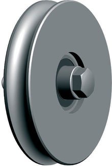 RUOTA GOLA "U" C/CUSCINETTO 100MM FAC 406