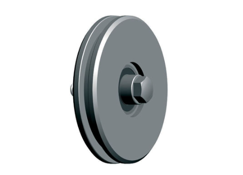 RUOTA GOLA "U" C/CUSCINETTO 120MM FAC 308