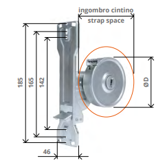 AVVOLGITORE LARIO 142/165/185 C/GRAFFA 12MT