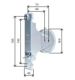 AVVOLGITORE ROULETTE 142-165 C/VITE C/PLACCA 8MT