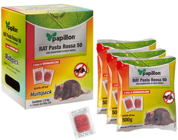 CF. 3PZ ESCA TOPICIDA BROMADIOLONE PASTA ROSSA 500GR