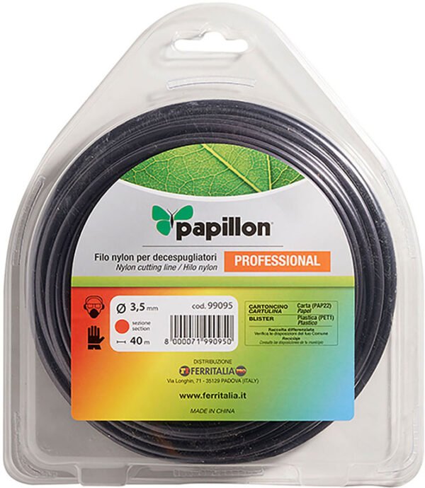 PAPILLON FILO QUADRO P/DECESPUGLIATORE NYLON/ALL. D.3x10MT