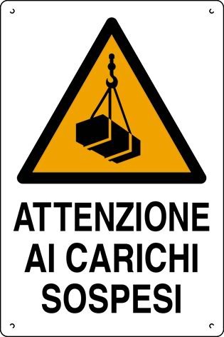 CARTELLO "CARICHI SOSPESI" 60x40 CM