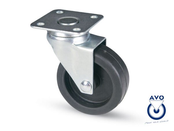 RUOTA ZINC. C/PIASTRA GIREVOLE D.60