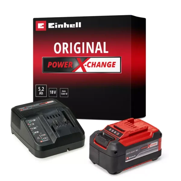 EINHELL KIT BATTERIA+CARICABATTERIA 5,2 Ah PXC