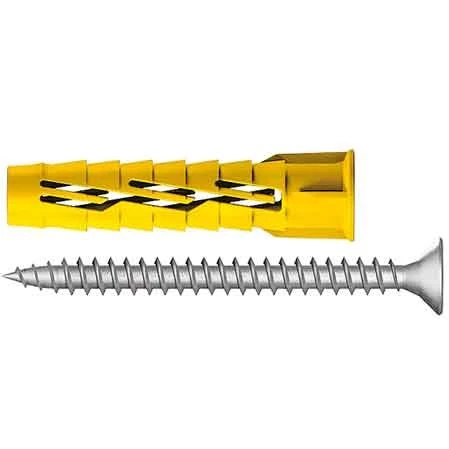 CF.100TASSELLO UNIVERSALE NYLON GIALLO C/BORDOE VITE TSP ZN 10x50
