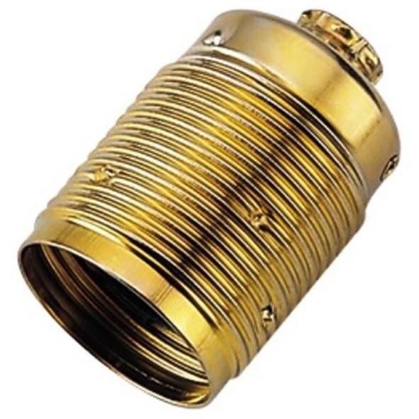 PORTALAMPADA FILETTATO OTTONE E27