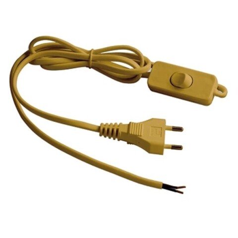 CABLAGGIO ALIMENTAZIONE ORO 2 FILI C/INTERRUTTORE E SPINA 2P 10A 1,5MT