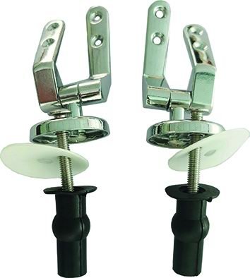 CERNIERE P/SEDILI WC CROM. VITI INOX FISS. ALTO