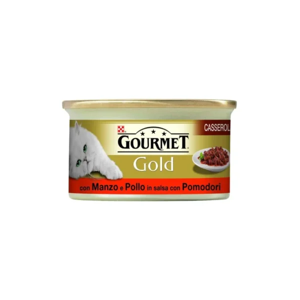 GOURMET GOLD CASSEROLE MANZO E POLLO IN SALSA CON POMODORO 85GR