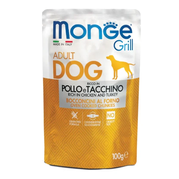 MONGE GRILL CANE POLLO/TACCHINO 100GR
