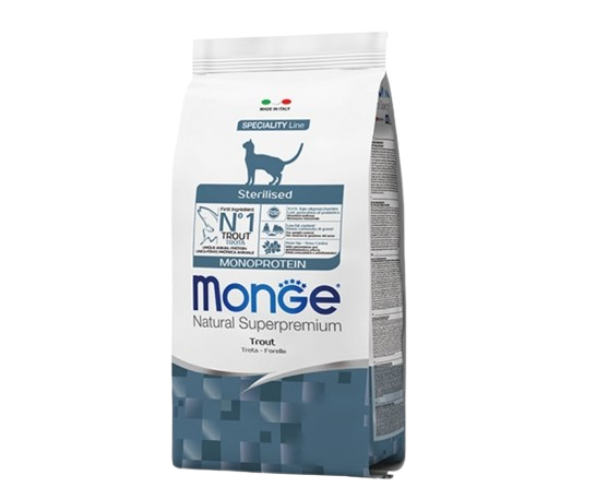 MONGE GATTO STERILIZZATO MONOPROTEICO TROTA 400GR