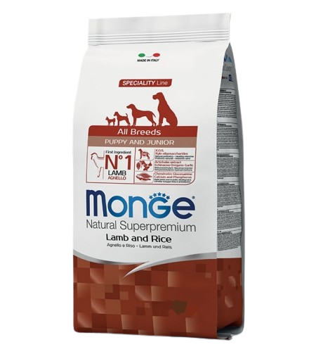 MONGE CANE PUPPY AGNELLO/RISO 12KG