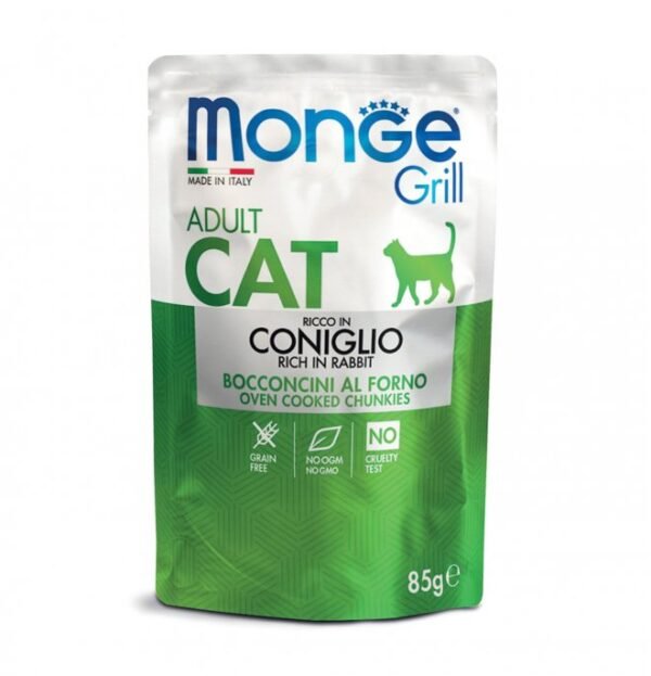 MONGE GRILL GATTO ADULTO CONIGLIO 85GR