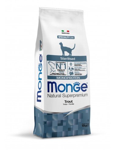 MONGE GATTO ADULTO STERILIZZATO TROTA 10KG