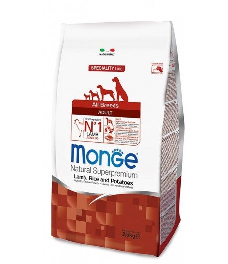 MONGE CANE ADULTO AGNELLO/RISO/PATATE 2,5KG