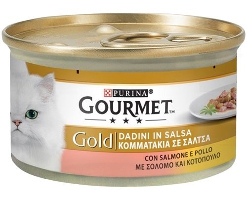 GOURMET GOLD DADINI IN SALSA CON SALMONE E POLLO 85GR