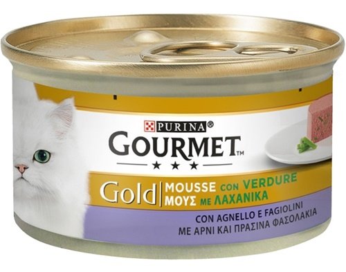 GOURMET GOLD MOUSSE CON AGNELLO E FAGIOLINI 85GR