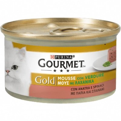 GOURMET GOLD MOUSSE CON ANATRA E SPINACI 85GR