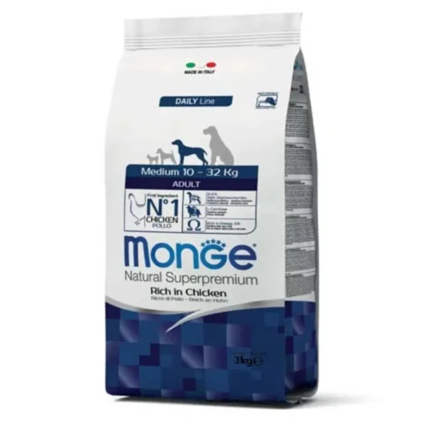 MONGE CANE MEDIUM ADULT POLLO 3GK