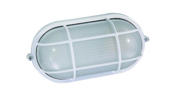 PLAFONIERA ALLUMINIO VIGOR OVO OVALE BIANCA 60W