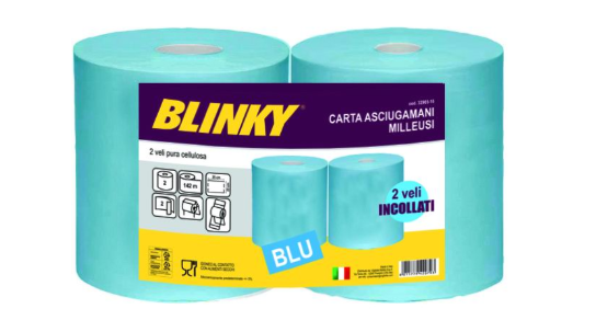 CF.2 RT CARTA ASCIUGAMANI 2 VELI BLU ALIMENTARE