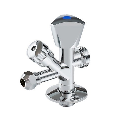 RUBINETTO COMBINATO SOTTOLAVABO/LAVATRICE CROM. 1/2x3/4x3/8x10