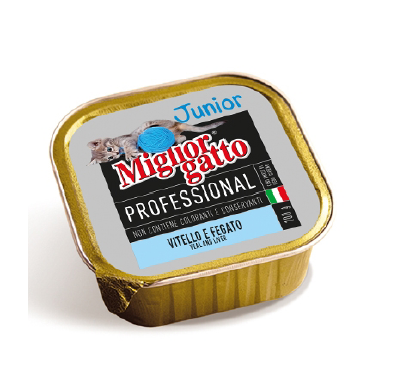 MIGLIOR GATTO PROF. JUNIOR VITELLO E FEGATO 100GR